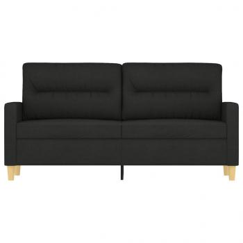 2-Sitzer-Sofa Schwarz 140 cm Stoff