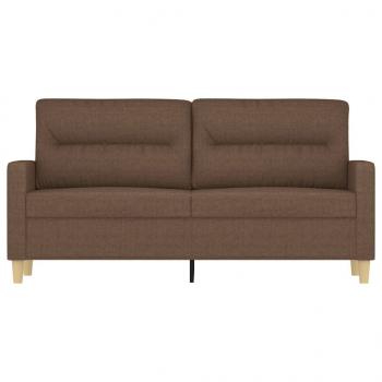 2-Sitzer-Sofa Braun 140 cm Stoff