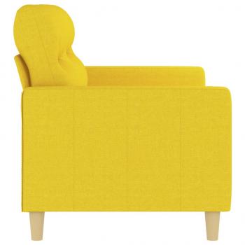 2-Sitzer-Sofa Hellgelb 140 cm Stoff