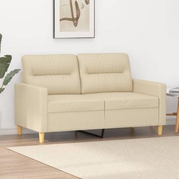 ARDEBO.de - 2-Sitzer-Sofa Creme 120 cm Stoff