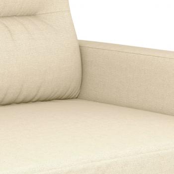 2-Sitzer-Sofa Creme 120 cm Stoff