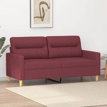 ARDEBO.de - 2-Sitzer-Sofa Weinrot 140 cm Stoff