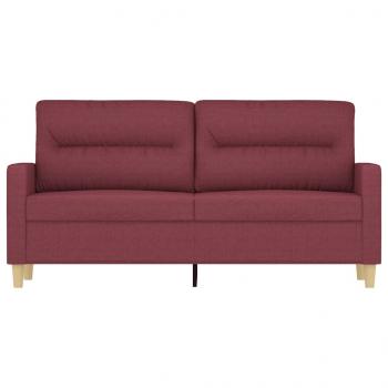 2-Sitzer-Sofa Weinrot 140 cm Stoff