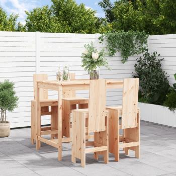 ARDEBO.de - 5-tlg. Gartenbar-Set Massivholz Kiefer