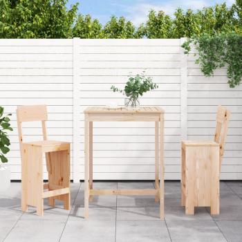 ARDEBO.de - 3-tlg. Gartenbar-Set Massivholz Kiefer