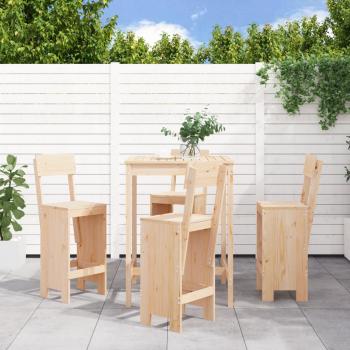 ARDEBO.de - 5-tlg. Gartenbar-Set Massivholz Kiefer