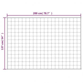 Gewichtsdecke Grau 137x200 cm 10 kg Stoff