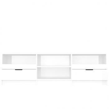 TV-Schrank Hochglanz-Weiß 150x33,5x45 cm Holzwerkstoff