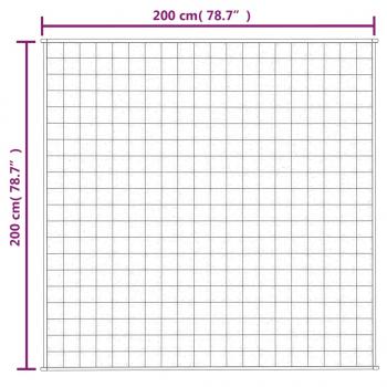 Gewichtsdecke Grau 200x200 cm 9 kg Stoff