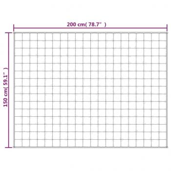 Gewichtsdecke Hellcreme 150x200 cm 7 kg Stoff