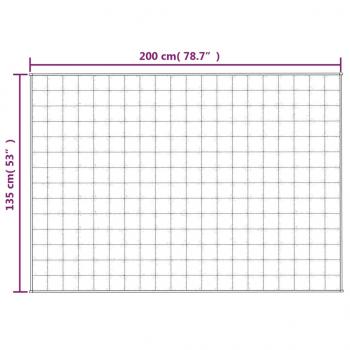 Gewichtsdecke Grau 135x200 cm 6 kg Stoff