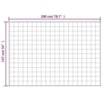 Gewichtsdecke Grau 137x200 cm 6 kg Stoff