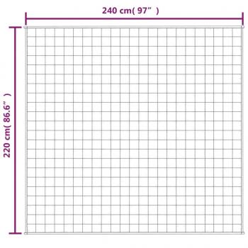 Gewichtsdecke Grau 220x240 cm 11 kg Stoff