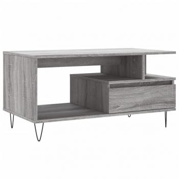 Couchtisch Grau Sonoma 90x49x45 cm Holzwerkstoff