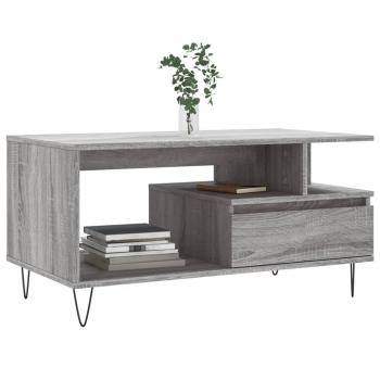 Couchtisch Grau Sonoma 90x49x45 cm Holzwerkstoff