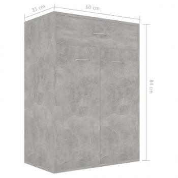 Schuhschrank Betongrau 60x35x84 cm Holzwerkstoff