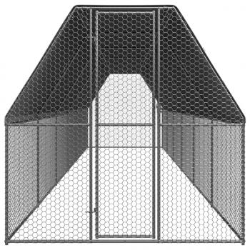 Outdoor-Hühnerkäfig 2x12x2 m Verzinkter Stahl 