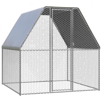 ARDEBO.de - Outdoor-Hühnerkäfig 2x2x2 m Verzinkter Stahl 