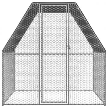 Outdoor-Hühnerkäfig 2x2x2 m Verzinkter Stahl 