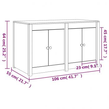 Outdoor-Küchenschrank 106x55x64 cm Massivholz Douglasie