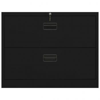 Aktenschrank Schwarz 90x46x72,5 cm Stahl