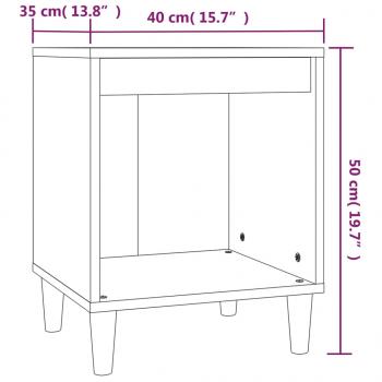 Nachttische 2 Stk. Braun Eichen-Optik 40x35x50 cm