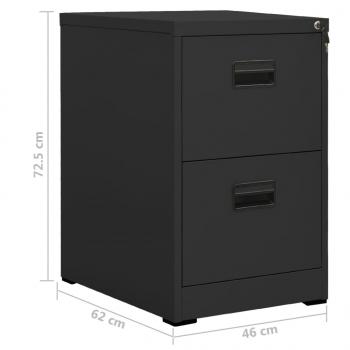 Aktenschrank Anthrazit 46x62x72,5 cm Stahl