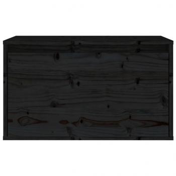 Wandschrank Schwarz 60x30x35 cm Massivholz Kiefer