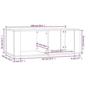 Couchtisch Schwarz 100x50x36 cm Holzwerkstoff