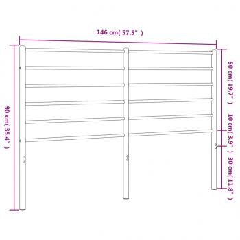 Kopfteil Metall Schwarz 140 cm