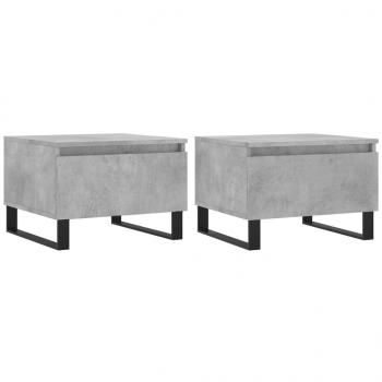 Couchtische 2 Stk. Betongrau 50x46x35 cm Holzwerkstoff