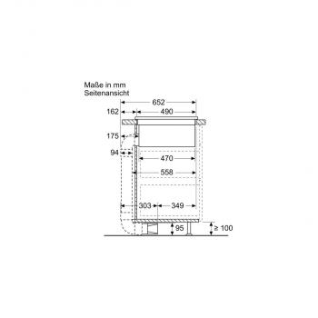 Siemens ED711FQ15E EEK: B Induktionskochfeld mit Dunstabzug, Glaskeramik, 70cm breit, Ab-/Umluft, reStart, Timer, Kindersicherung, schwarz