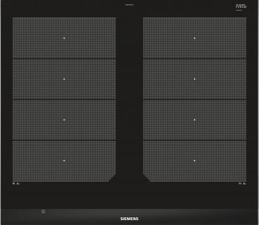 Siemens EX675LXC1E iQ700 Autarkes Induktionskochfeld, 60 cm breit, Facetten Design, Dual LightSlider-Bedienung, schwarz