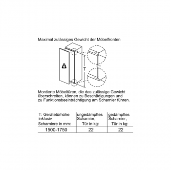 Siemens KI72LADE0 iQ500 Einbaukühlschrank, mit Gefrierfach, Nischenhöhe: 158 cm, 248l, Festtürtechnik, superCooling, hyperFresh