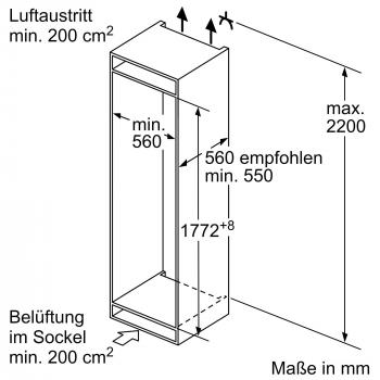 Siemens KI86VVSE0 iQ300 Einbau Kühl-Gefrierkombination, Nischenhöhe: 177,5 cm hoch, 267 L, lowFrost, hyperFresh