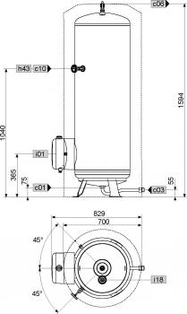 STIEBEL ELTRON SHW 300 S Standspeicher, EEK: C , 300 Liter, geschlossen (182121)