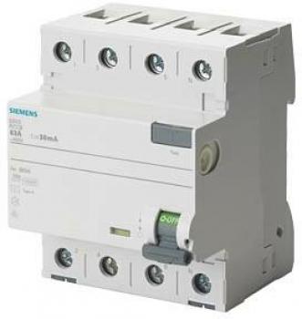 ARDEBO.de Siemens 5SV33446KL FI-Schutzschalter, 4-polig, Typ A, 40A, 30mA, 400V, N-links