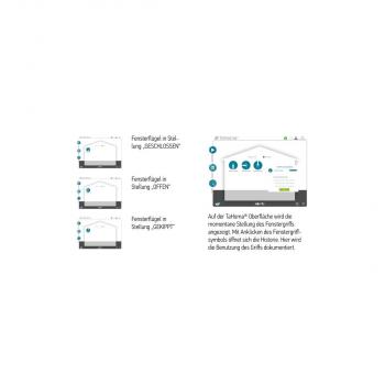 Somfy HOPPE SecuSignal Atlanta Dreh-/Kipp-Fenstergriff mit Funksensor io, weiß (1811713A)