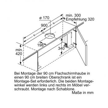 Siemens LI97RA561 EEK: B iQ500 Flachschirmhaube, 90 cm breit, Edelstahl