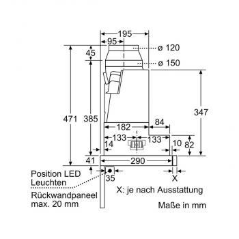 Siemens LI97RA561 EEK: B iQ500 Flachschirmhaube, 90 cm breit, Edelstahl