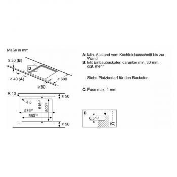 Siemens EH601HFB1E iQ300 Autarkes Induktionskochfeld, Glaskeramik, 57,2 cm breit, 17 Leistungsstufen, powerBoost, Quick start, schwarz