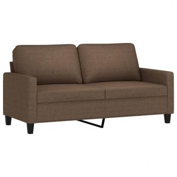 2-Sitzer-Sofa Braun 140 cm Stoff