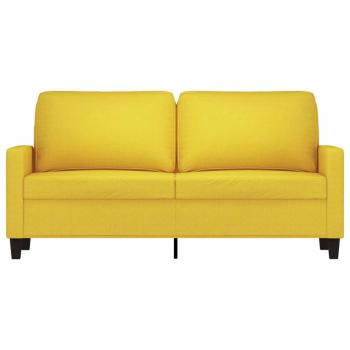 2-Sitzer-Sofa Hellgelb 140 cm Stoff