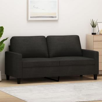 ARDEBO.de - 2-Sitzer-Sofa Schwarz 140 cm Stoff