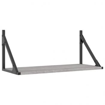 Wandregale 2 Stk. Grau Sonoma 60x25x25,5 cm Holzwerkstoff