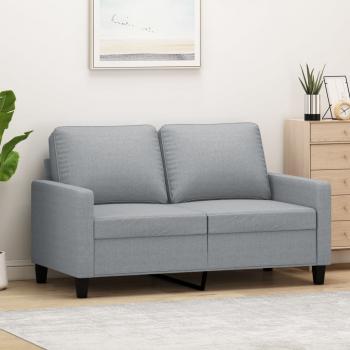 ARDEBO.de - 2-Sitzer-Sofa Hellgrau 120 cm Stoff