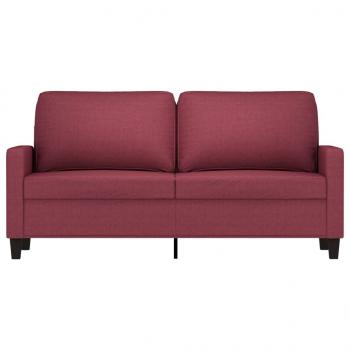 2-Sitzer-Sofa Weinrot 140 cm Stoff