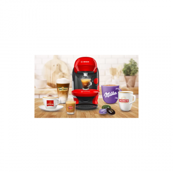 Bosch TAS1103 Kapselmaschine Tassimo Style, 1400 W, One-Touch Bedienung, Single serve, Intellibrew, rot