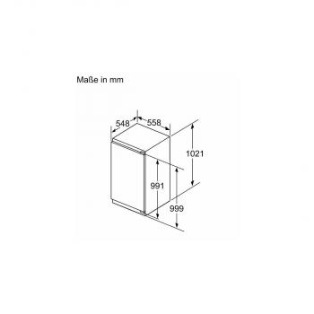 Bosch KIL32ADD1 Einbaukühlschrank mit Gefrierfach, Nischenhöhe 102 cm, 147 L, Festtürtechnik, VitaFresh, schnellkühlen, LED Beleuchtung