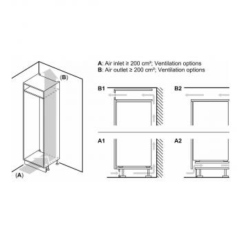 Bosch KIL32ADD1 Einbaukühlschrank mit Gefrierfach, Nischenhöhe 102 cm, 147 L, Festtürtechnik, VitaFresh, schnellkühlen, LED Beleuchtung